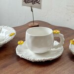 Ceramic Dinner Set Manufacturer - French Vintage Pearl Edged Irregular Flower Exquisite Beaded Plates Bowls