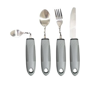 Metal Utensils Manufacturer - Non Weighted Non Slip Handles Adaptive for Hand Tremors Arthritis