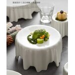 Porcelain Plate Manufacturer - Novelty Irregular White Modern Nordic Tablecloth Design for Wedding Restaurant Christmas