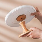 Bamboo Cake Stand Manufacturer - Multi-Functional Natural Plates Wooden Wedding Cupcake Display Tray with Glass Lid