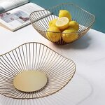 Metal Fruit Bowl Manufacturer - Creative Golden Hollow Stainless Steel Home Decoration Dry Fruit Candy
