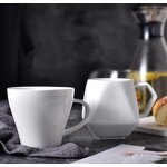 Ceramic Coffee Mug Manufacturer - Modern White Unique Porcelain for Home Restaurant Cafe