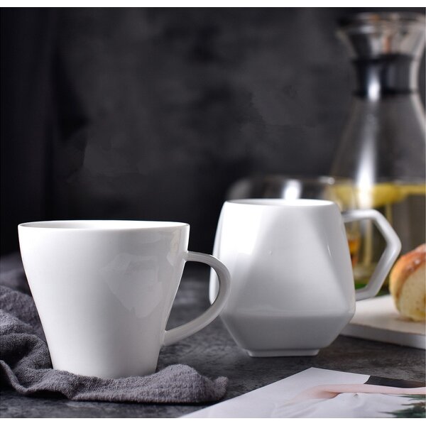 Ceramic Coffee Mug Manufacturer - Modern White Unique Porcelain for Home Restaurant Cafe