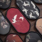 Tea Serving Tray Manufacturer - Vintage-Style Chinese ABSORBENT Dry Tea & Coffee Accessories Waterproof Kung Fu Set with Mat