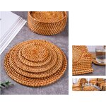 Rattan Placemat Manufacturer - Handmade Artisan Round for Hot Pots and Pans Drink Coasters Dining Table