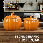 Ceramic Pumpkin Jar Manufacturer - Modern 550ml Candy Container for Home Decorations