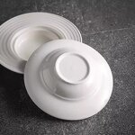 Porcelain Dinner Plate Manufacturer - Ceramic Deep Western White 10 Inch Pasta Salad Nordic Glaze Straw Hat Soup