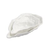 Ceramic Tapas Holder Manufacturer - Fine White Eco-friendly Oyster Shell Shape Minimalist Decorative Tray for Sea Food