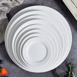 Porcelain Plate Manufacturer - Custom Logo Printed White 8 Inch Eco-Friendly for Party Home Restaurants Hotels