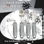 Metal Utensils Manufacturer - Non Weighted Non Slip Handles Adaptive for Hand Tremors Arthritis