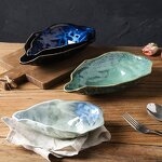 Porcelain Bowl Manufacturer - Kiln Change Irregular Shell Unique Crockery Oysters Shape Ceramic Serving Plate
