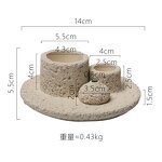 Cement Incense Holder Manufacturer - Sage Burner Smudging Tray for Palo Santo White Sage Holy Wood for Meditation Room