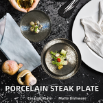 Porcelain Ceramic Steak Plate Manufacturer - Wholesale Eco-Friendly Matte Crockery Stoneware for Restaurant Dinnerware
