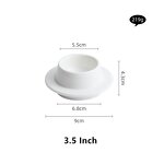 Porcelain Sauce Dish Manufacturer - 3.5 Inch White Round Soy Ceramic Sushi Bowl