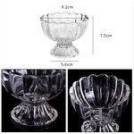 Glass Dessert Bowl Manufacturer - Small Cute Flower Shape Tulip for Ice Cream Fruit Salad