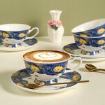 Bone China Tea Cup Set Manufacturer - Deepsea Design British-Style White Porcelain GoldRim Coffee Cup Saucer Gift