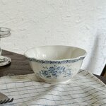 Ceramic Tableware Set Manufacturer - French Retro Blue Butterfly Flower Porcelain Dessert Cake Plate