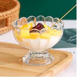 Glass Dessert Bowl Manufacturer - Small Cute Flower Shape Tulip for Ice Cream Fruit Salad