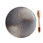 Porcelain Serving Platter Manufacturer - Contemporary Style Eco-Friendly Matte Steak Black for Restaurant