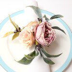 Napkin Ring Manufacturer - Handicraft Flower Rose Holders for Wedding Table Decorations