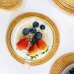 Rattan Placemat Manufacturer - Handmade Artisan Round for Hot Pots and Pans Drink Coasters Dining Table