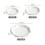 Ceramic Plate Set Manufacturer - Modern Nordic Style Rock Pattern Sustainable Irregular Stone Design Wedding Home Party
