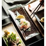Porcelain Plate Manufacturer - Creative Retro Distressed Large Rectangular Japanese Ceramic Sushi Platters