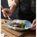 Porcelain Bowl Manufacturer - Kiln Change Irregular Shell Unique Crockery Oysters Shape Ceramic Serving Plate