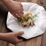Porcelain Dinner Plate Manufacturer - Irregular Ceramic Wedding Tableware Pasta Fat Reducing Desserts Wrinkle Swing for Restaurant