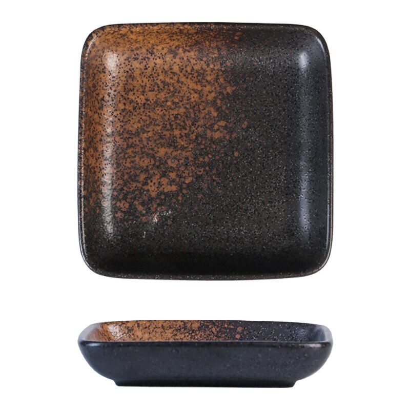 Ceramic Dish Manufacturer - Classic Japanese Style Square Sushi Dumplings Eco-Friendly Small Soy Sauce for Restaurant