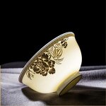 Bone China Dinnerware Set Manufacturer - Luxury 62pcs Fine Flower Bowls Plates Gold Rimmed