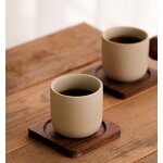 Clay Espresso Cup Manufacturer - Handmade Japanese Style Unique Handle Home Party Personalized Stoneware
