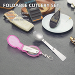 Stainless Steel Cutlery Set Manufacturer - Portable 304 Foldable Mirror Modern Fork Spoon for Outdoor Travel Camping