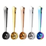 Metal Coffee Scoop Manufacturer - Customized Food Grade Stainless Steel Measuring with Bag Clip for Home