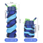 Collapsible Water Bottle Manufacturer - Rainbow BPA Free Silicone Foldable Sports for Travel Camping Hiking