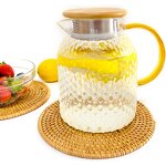 Rattan Placemat Manufacturer - Handmade Artisan Round for Hot Pots and Pans Drink Coasters Dining Table