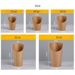 Disposable Food Cup Manufacturer - Customized Slanted-Edge Kraft Paper Fries Gold Bead OPP Individually Packaged Bamboo Stick