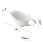 Porcelain Sauce Cup Manufacturer - Boat Shape White Restaurant Dinnerware Soy Ceramic Sushi with Handle