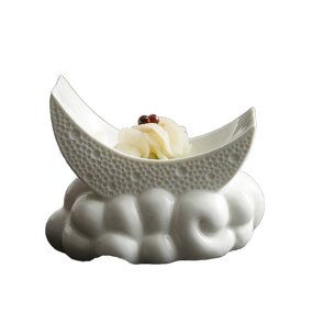 Ceramic Serving Tray Manufacturer - Unique Moon for Pasta Fruit Salad Sushi Snacks Sweet Dessert Dinner Plates Restaurant Party