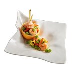 Ceramic Dinner Plate Manufacturer - Creative Irregular White Cold Dishes Salad Sweet Dessert Serving Tray for Party Restaurants