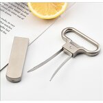 Cork Screw Manufacturer - Personalized Vintage Stainless Steel Two Prong Durable Wine Bottle Opener Corkscrew