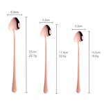 Stainless Steel Spoon Manufacturer - Hot Sale 304 Dessert Cute Heart Shape Long Handle Gold for Ice Cream Tea Coffee