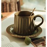 Ceramic Coffee Cup Set Manufacturer - Vintage Latte for Cafe Restaurant Office Drinking