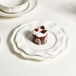 Ceramic Dinnerware Set Manufacturer - Vintage Embossed White Romantic Lace Wedding Plates Bowls and Dishes