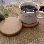 Wooden Coaster Manufacturer - Customized Natural Beech Coffee Cup Mats Placemats