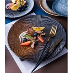 Porcelain Serving Platter Manufacturer - Contemporary Style Eco-Friendly Matte Steak Black for Restaurant