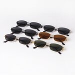 Sunglasses Manufacturer - Wholesale Brand Modern High Quality Rectangle Full Frame Metal Sun Shades Trendy for Women Men