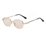 Sunglasses Manufacturer - Modern Retro Rectangle Shade Trend Metal Frame for Women Men Sunblock Street Shot Vintage Colors