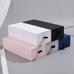 Glasses Case Manufacturer - Black White Cardboard Glasses Packaging Drawer Box Cosmetics Storage Paper Box Pink Gift Box
