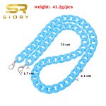 Glasses Chain Manufacturer - Fashion Thick Acrylic Colorful Eyewear Necklace Vintage Transparent Crystal Sunglasses Lanyard